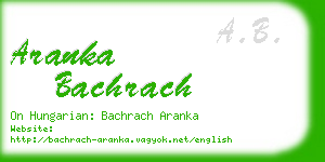 aranka bachrach business card